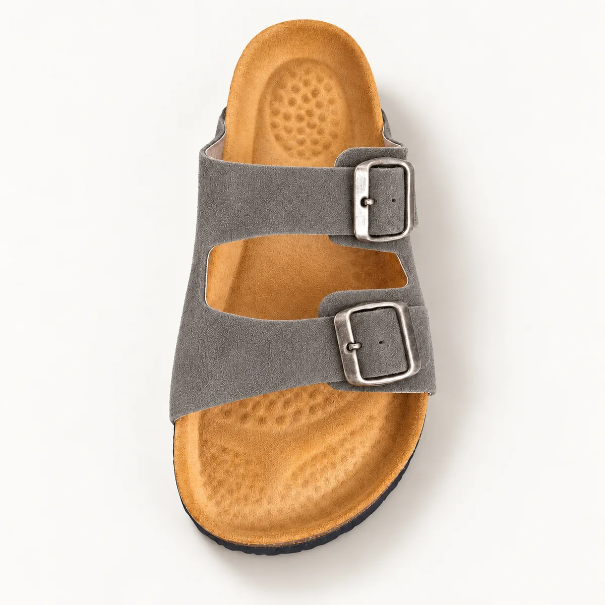 Sandale deux brides, gris, Dessus