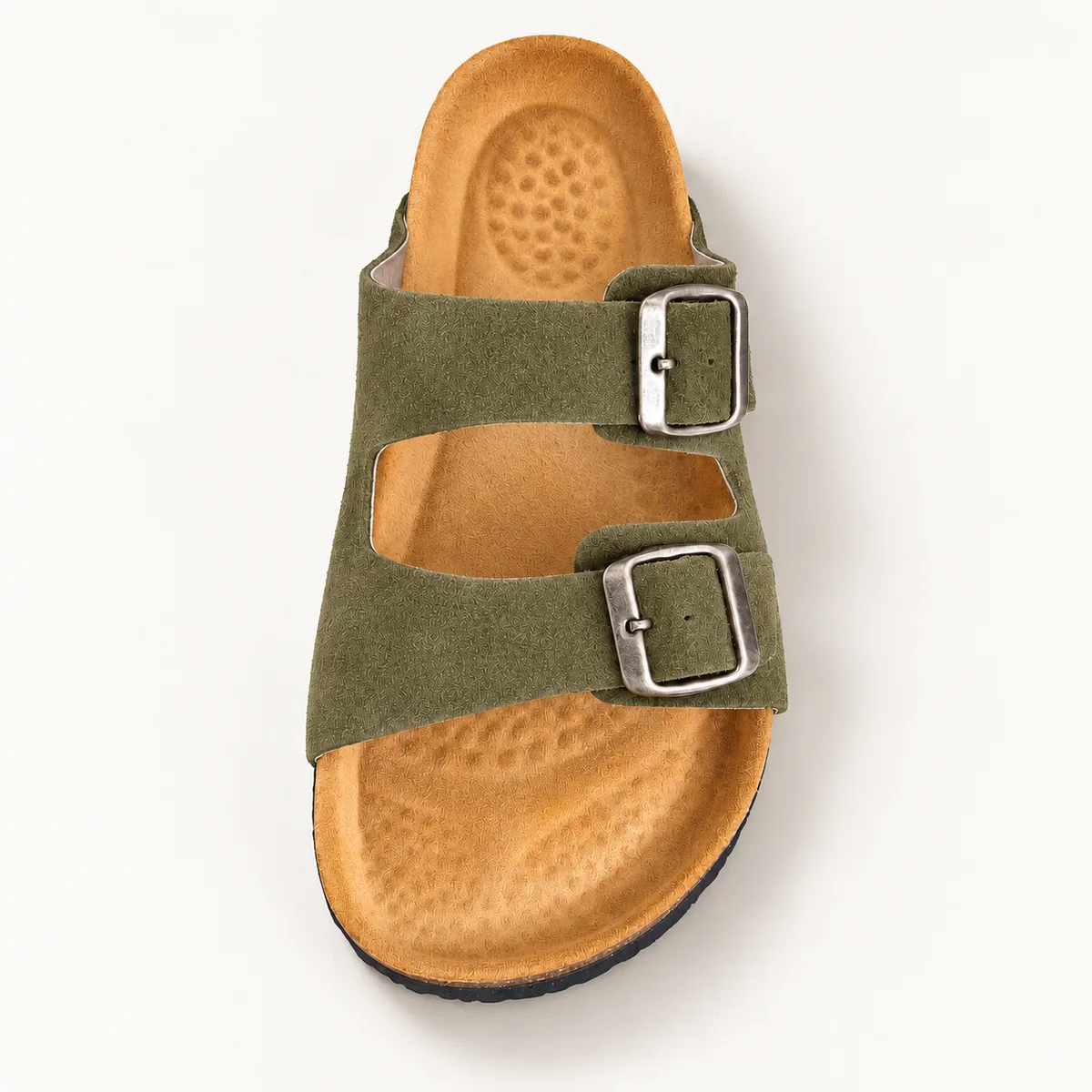 Sandale deux brides, kaki, Dessus
