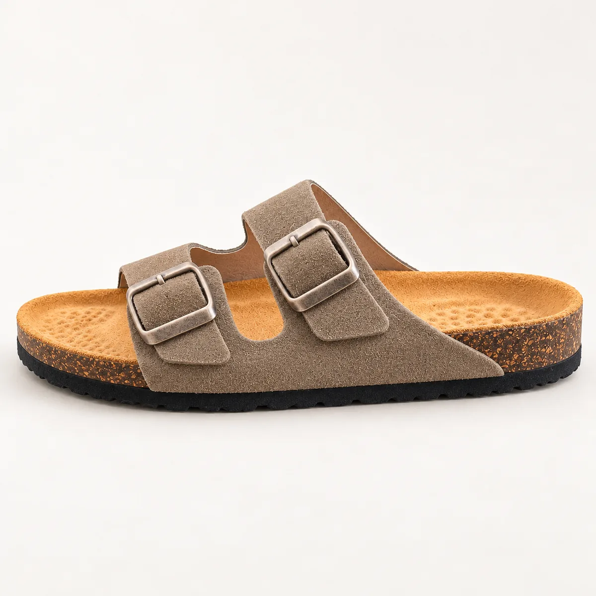 Sandale deux brides, taupe, Profil