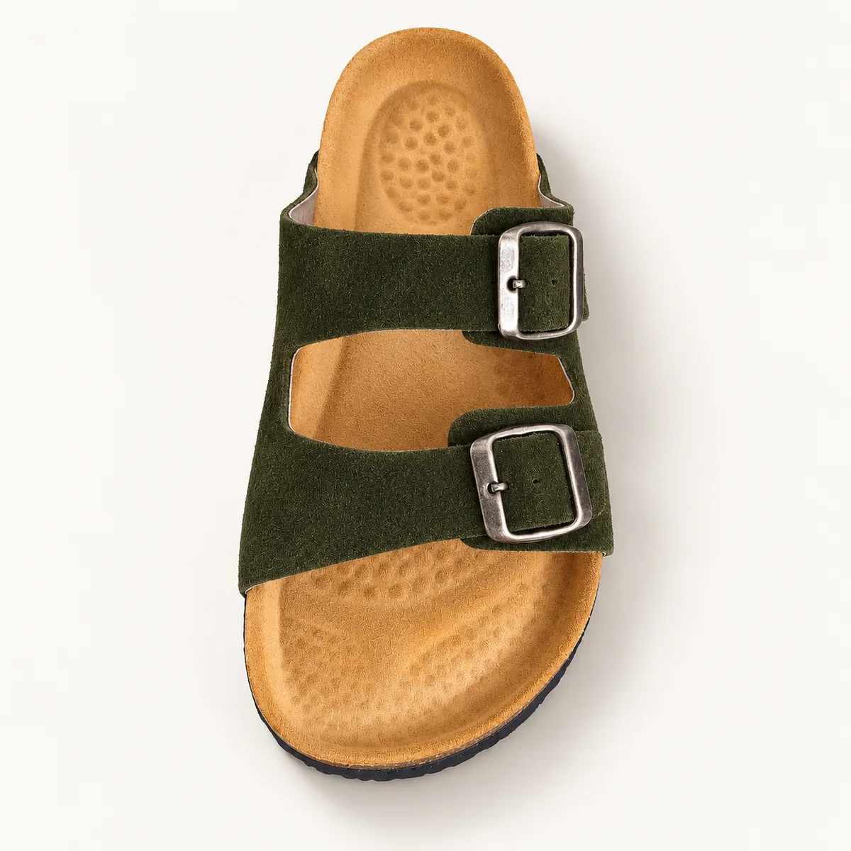 Sandale deux brides, vert, Dessus