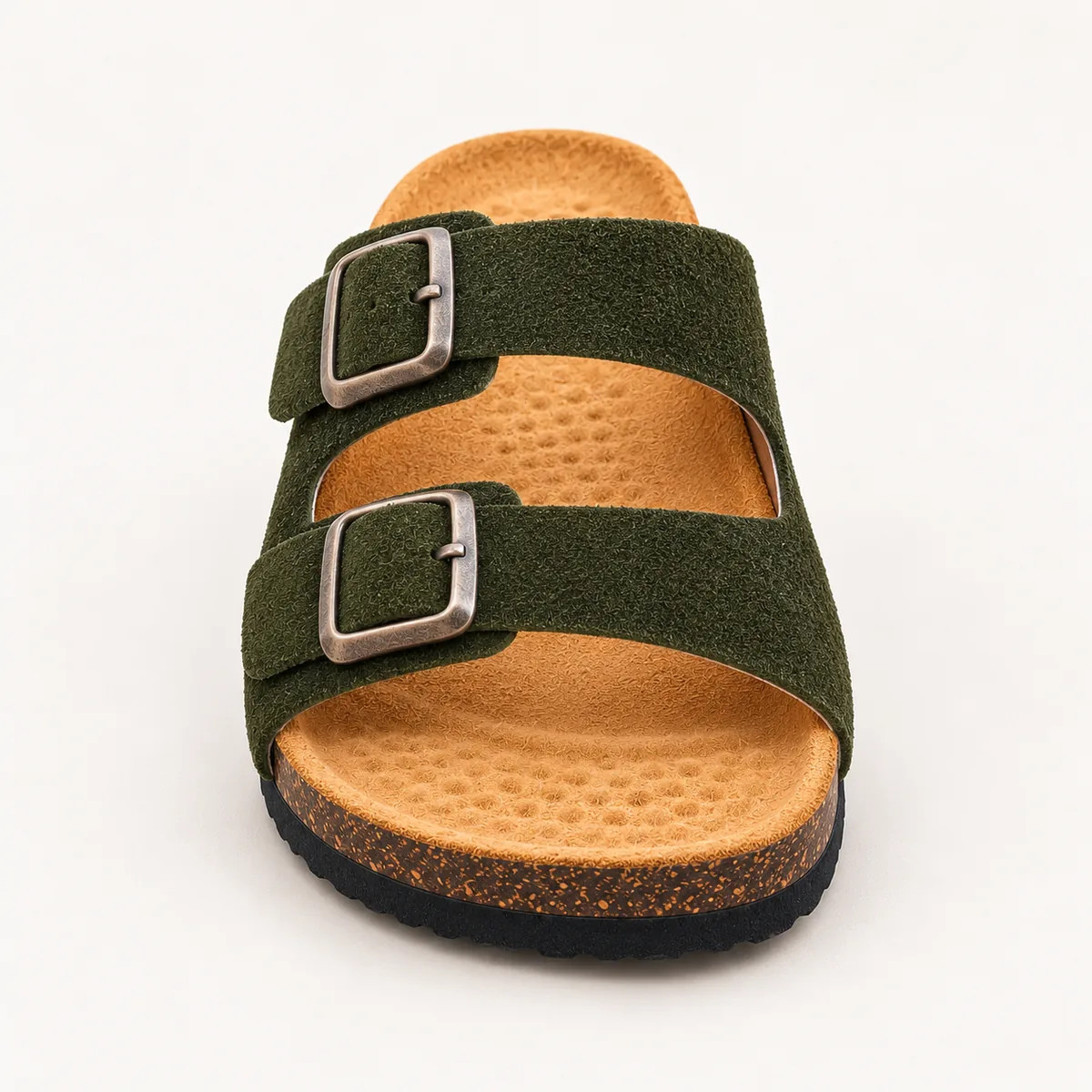 Sandale deux brides, vert, Face