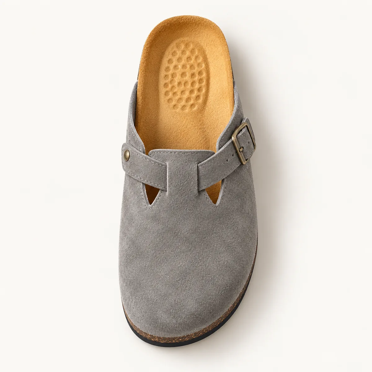 Mule fermée, gris, Dessus