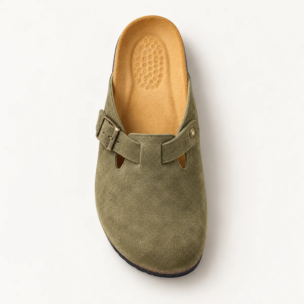 Mule fermée, kaki, Dessus