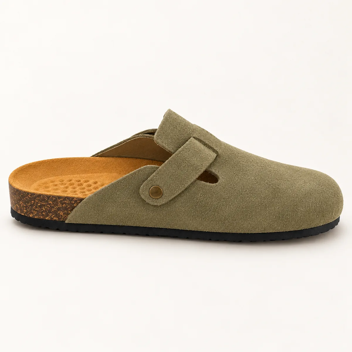 Mule fermée, kaki, Profil