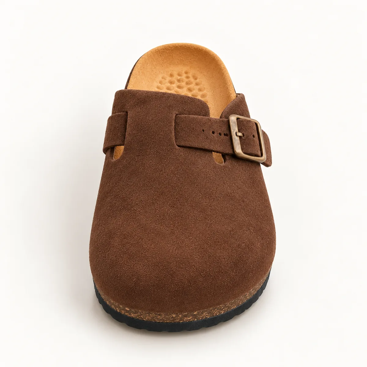 Mule fermée, marron, Face