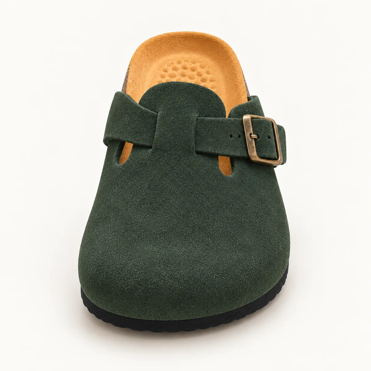 Mule fermée, vert, Face